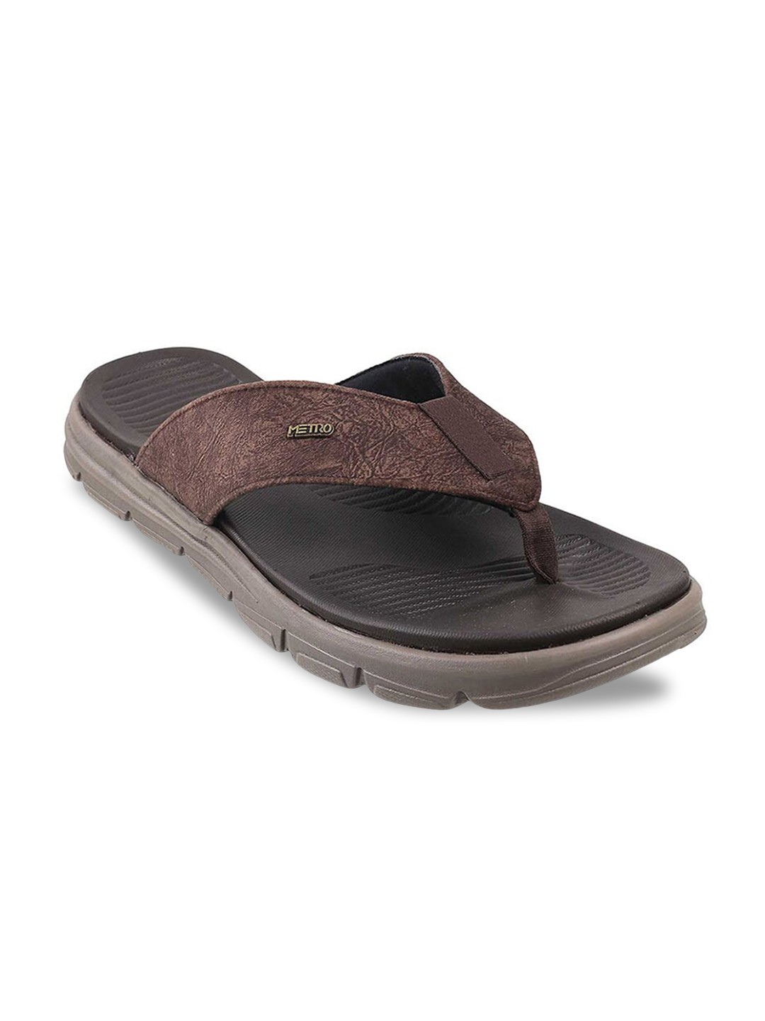 

Metro Men Brown Comfort Sandals