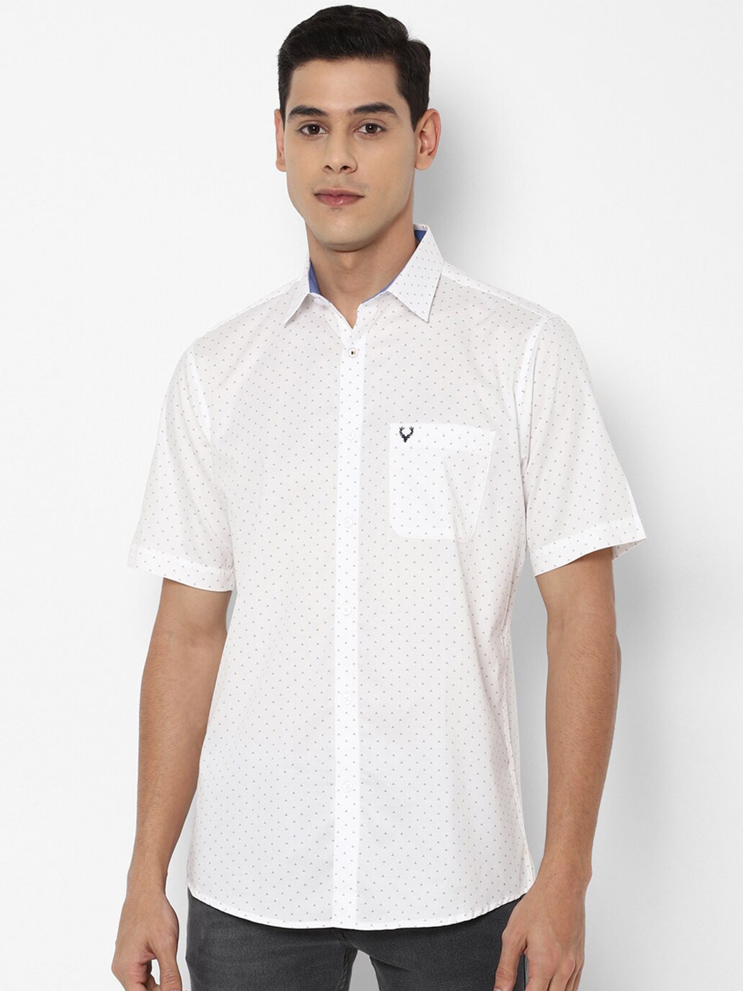 

Allen Solly Men White Slim Fit Printed Casual Shirt