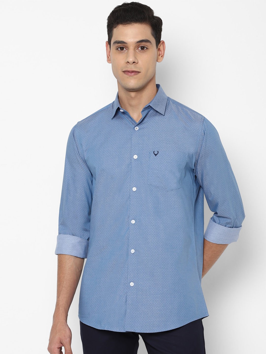 

Allen Solly Men Blue Slim Fit Casual Shirt