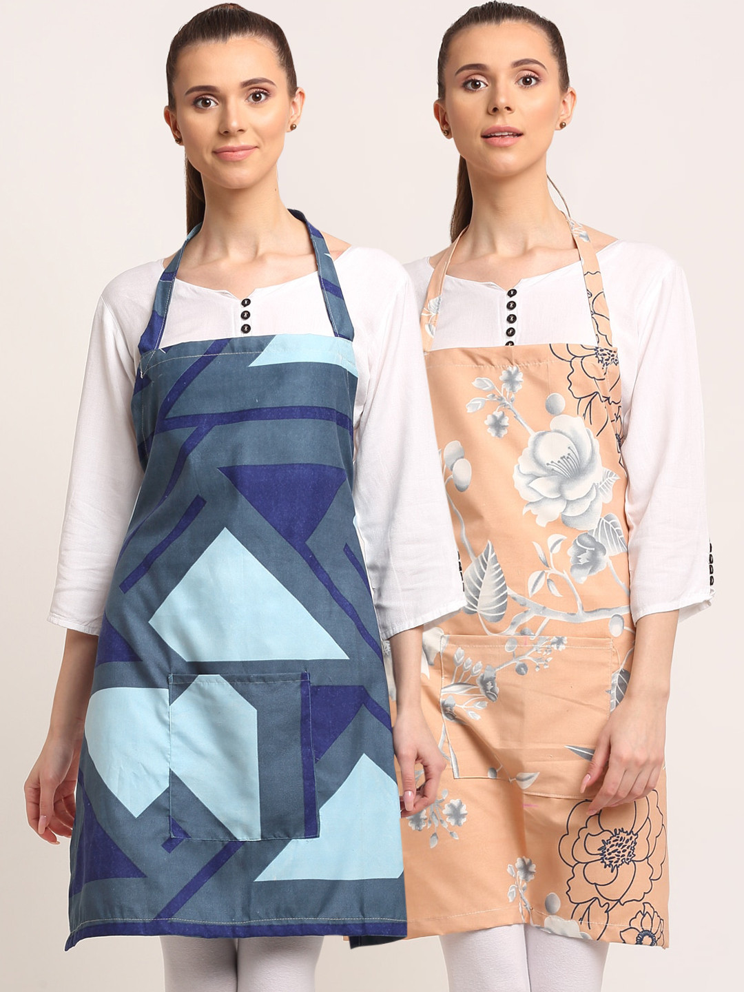 

TAG 7 Unisex Pack Of 2 Multicoloured Printed Aprons, Multi