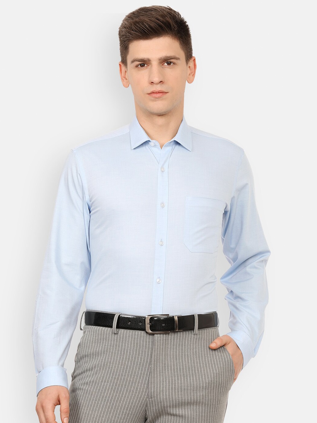 

Louis Philippe Men Blue Slim Fit Formal Shirt