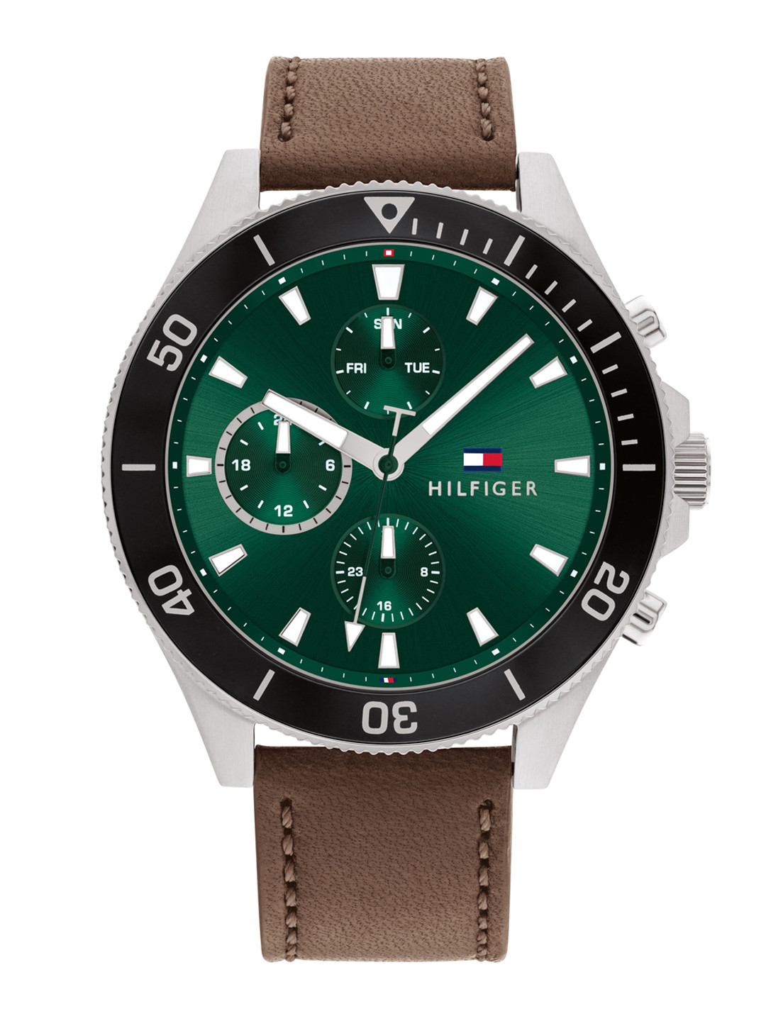 

Tommy Hilfiger Men Leather Straps Analogue Watch TH1791983, Green