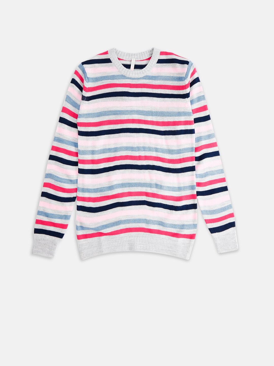 

Pantaloons Junior Girls Multicoloured Striped Pullover, Multi