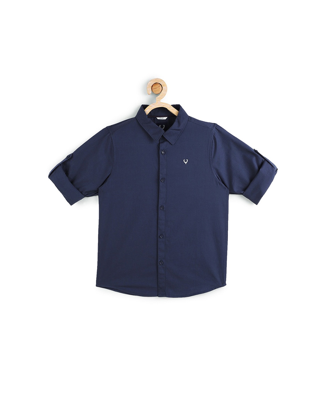 

Allen Solly Junior Boys Navy Blue Slim Fit Casual Shirt