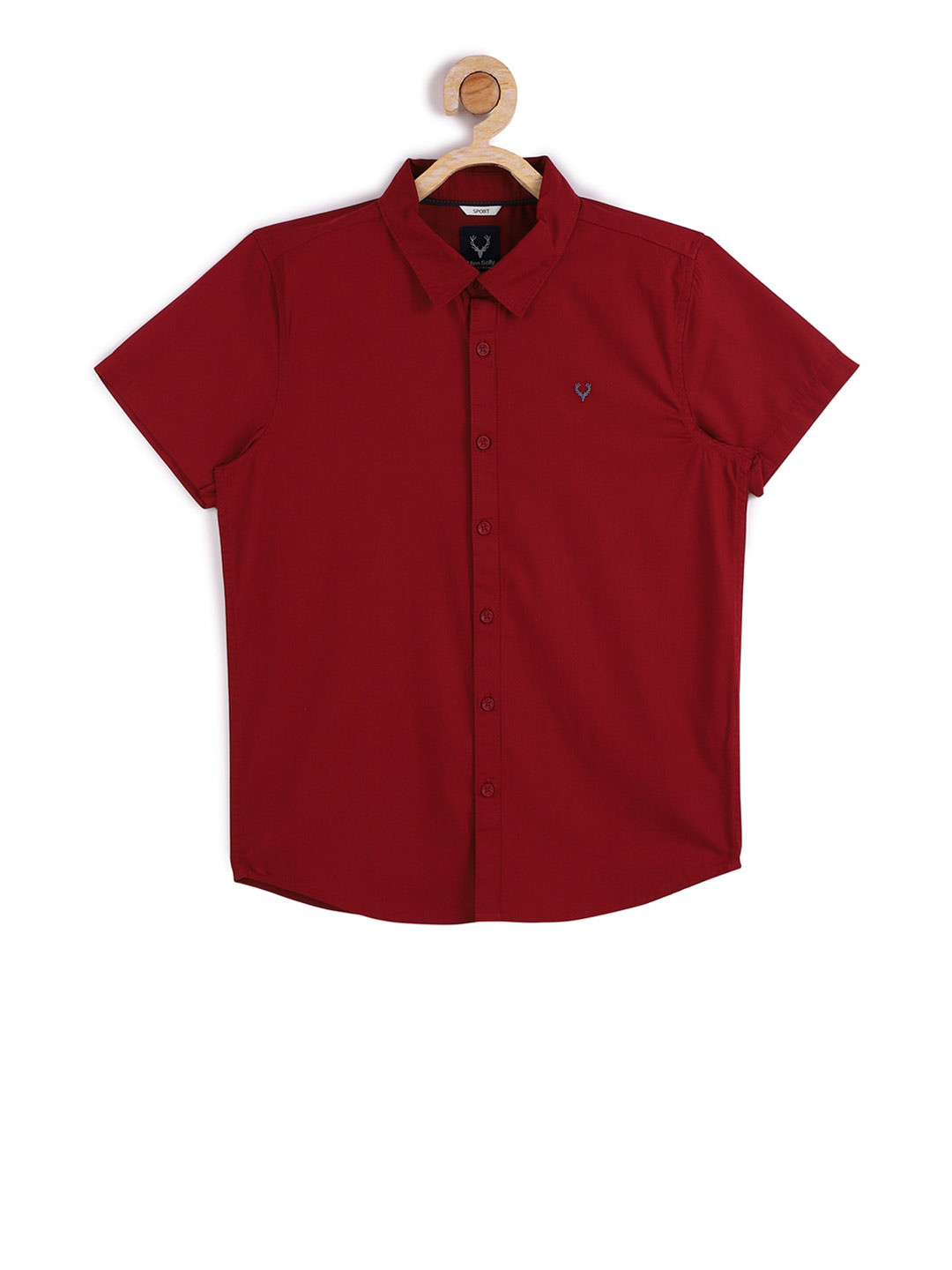 

Allen Solly Junior Boys Maroon Slim Fit Casual Shirt