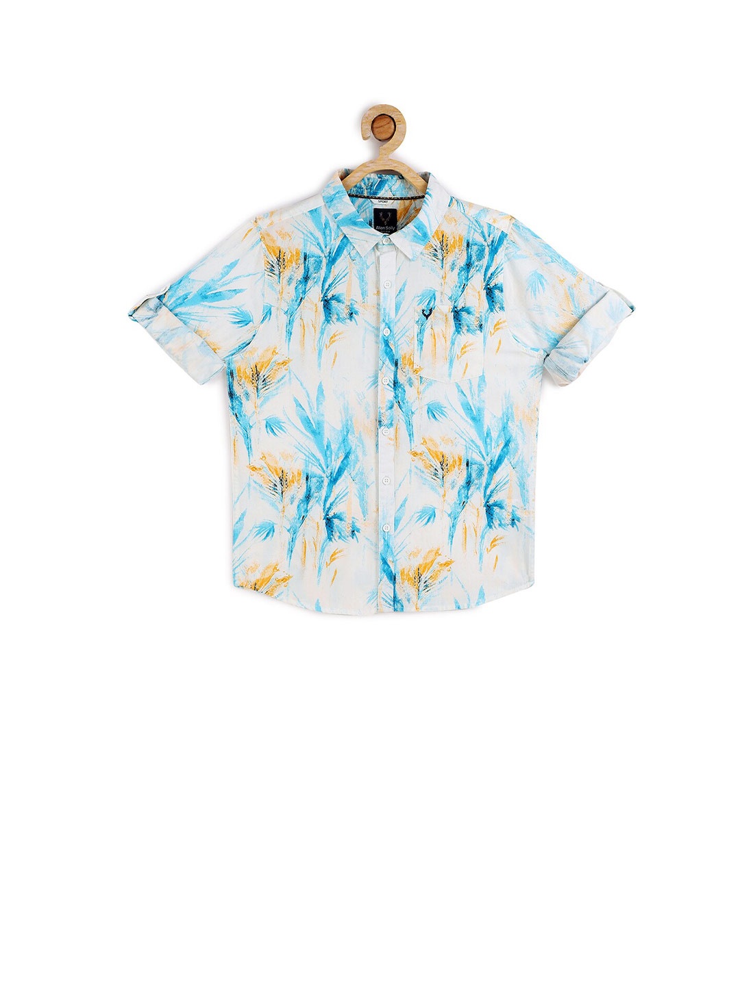 

Allen Solly Junior Boys White Slim Fit Floral Printed Casual Shirt