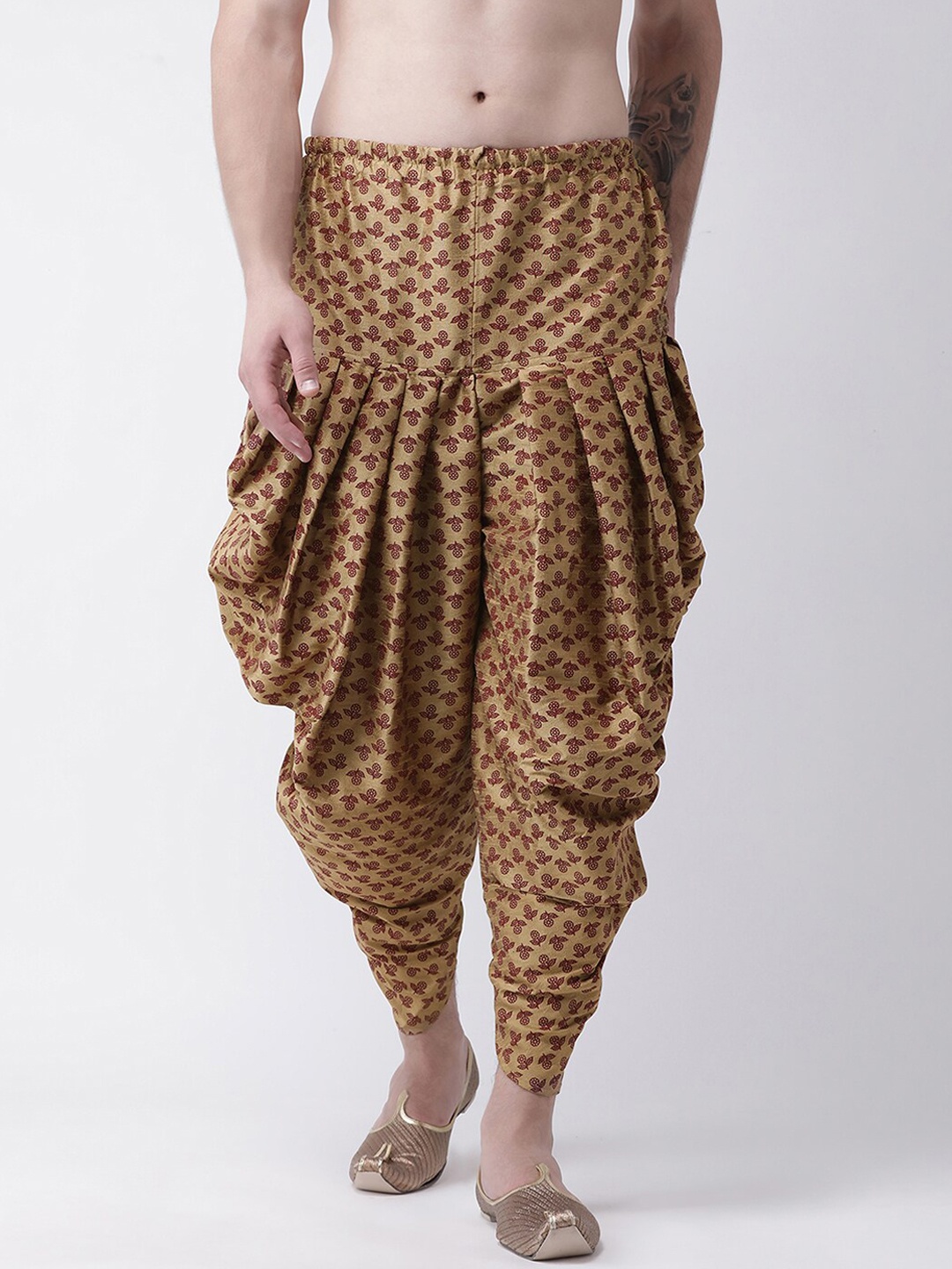 

DEYANN Men Brown Printed Dhoti Pants