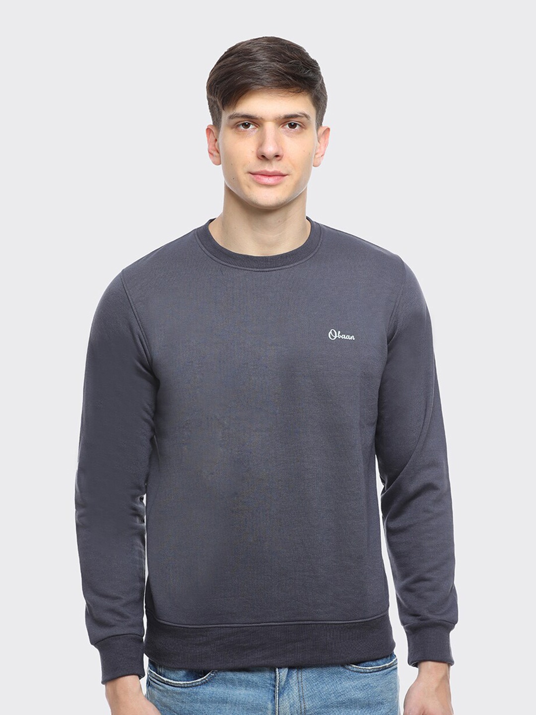 

Obaan Men Grey Sweatshirt