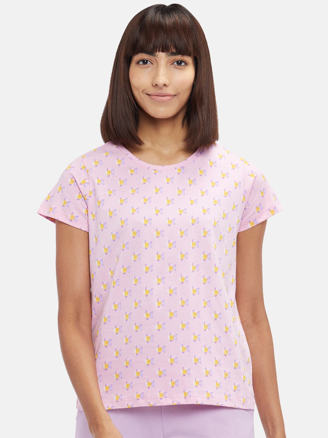 

Dreamz by Pantaloons Pink Print Lounge tshirt