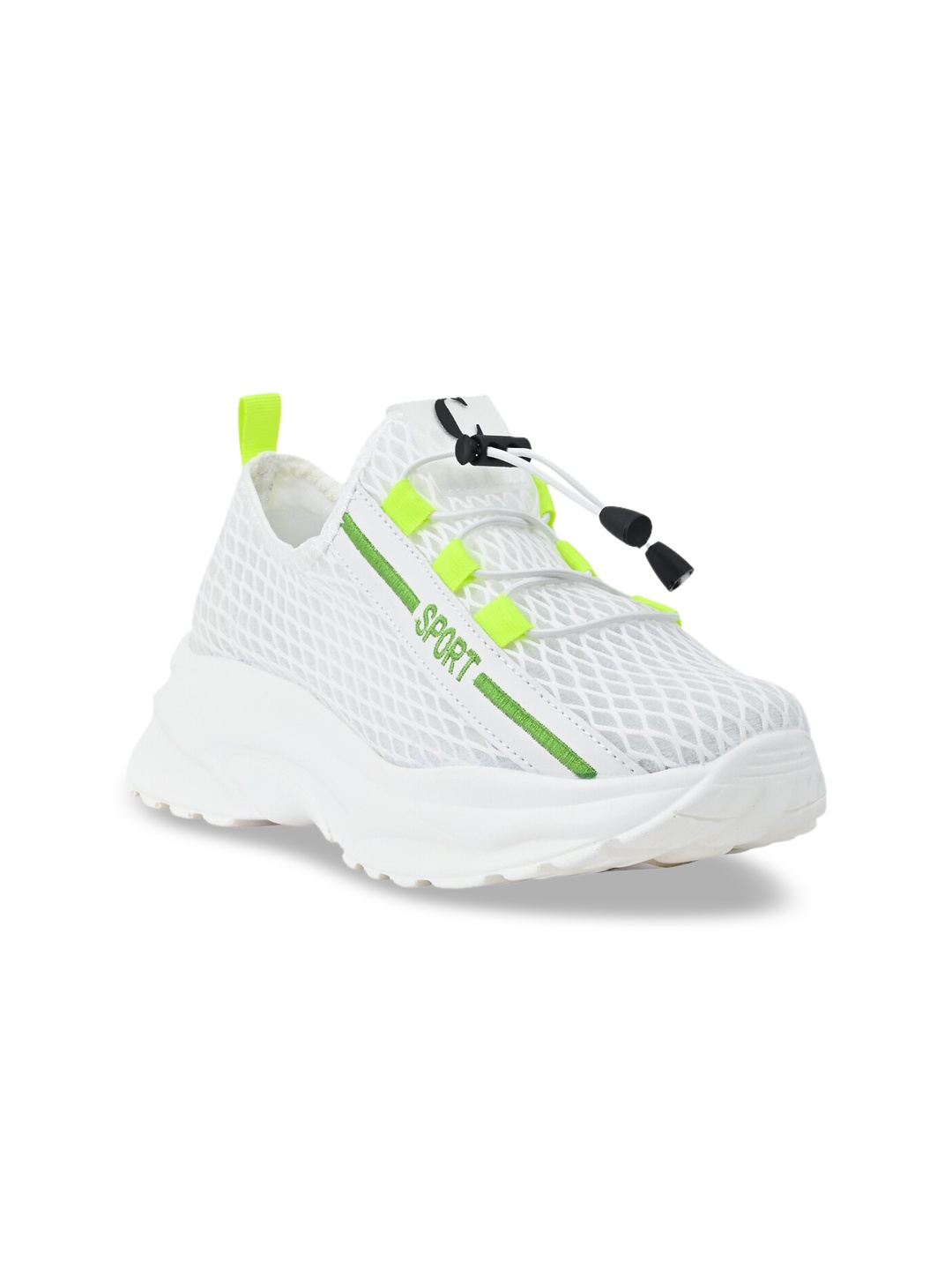 

Cobblerz Women White Woven Design Sneakers
