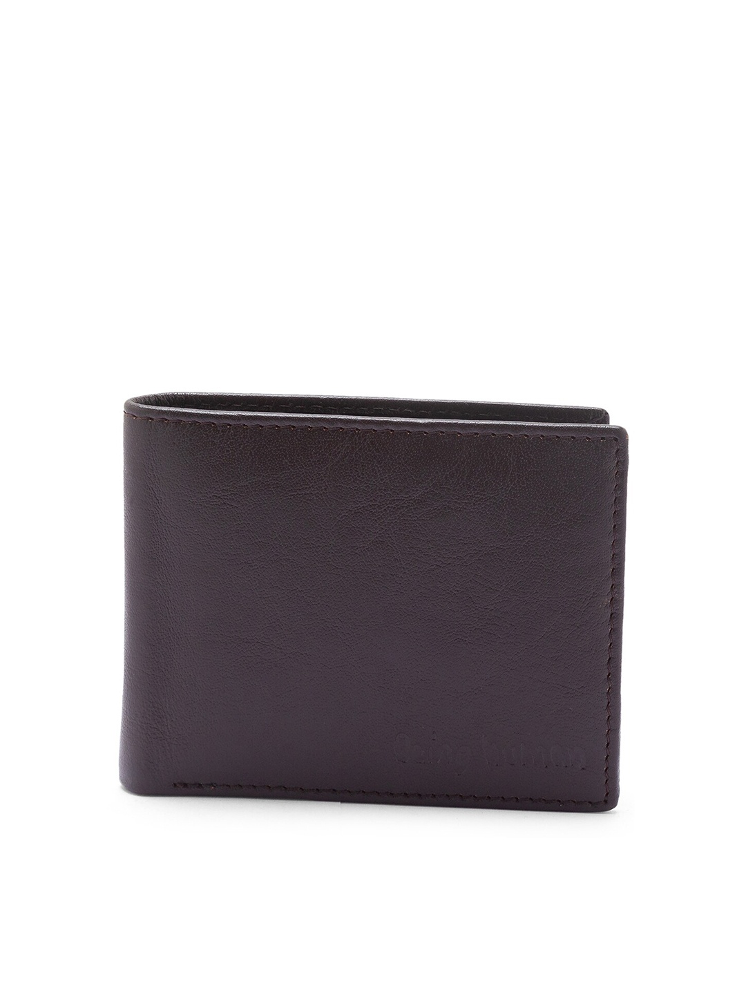 

Being Human Men Brown Leather Two Fold Wallet