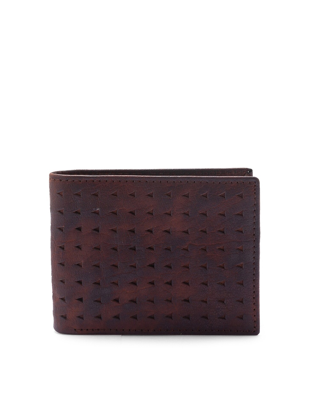 

Being Human Men Brown Textured Leather Two Fold Wallet