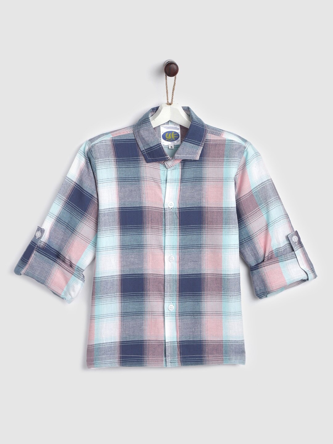 

YK Boys Multicoloured Tartan Checks Checked Casual Shirt, Multi