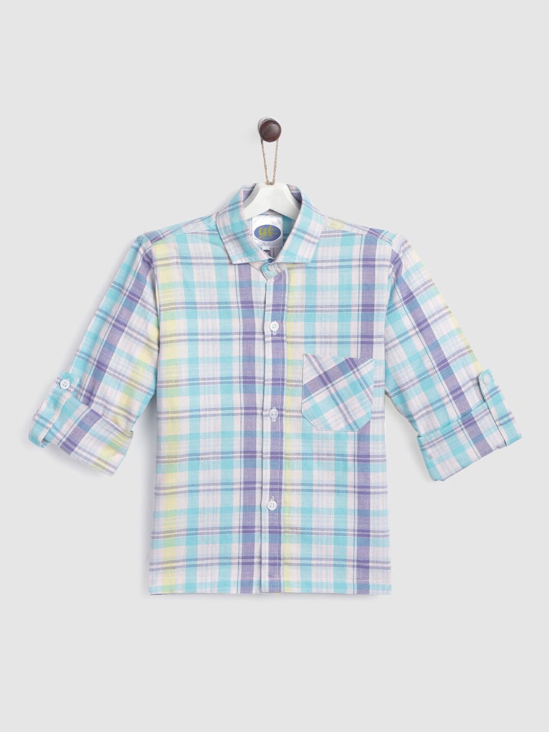 

YK Boys Multicoloured Checked Casual Shirt, Multi