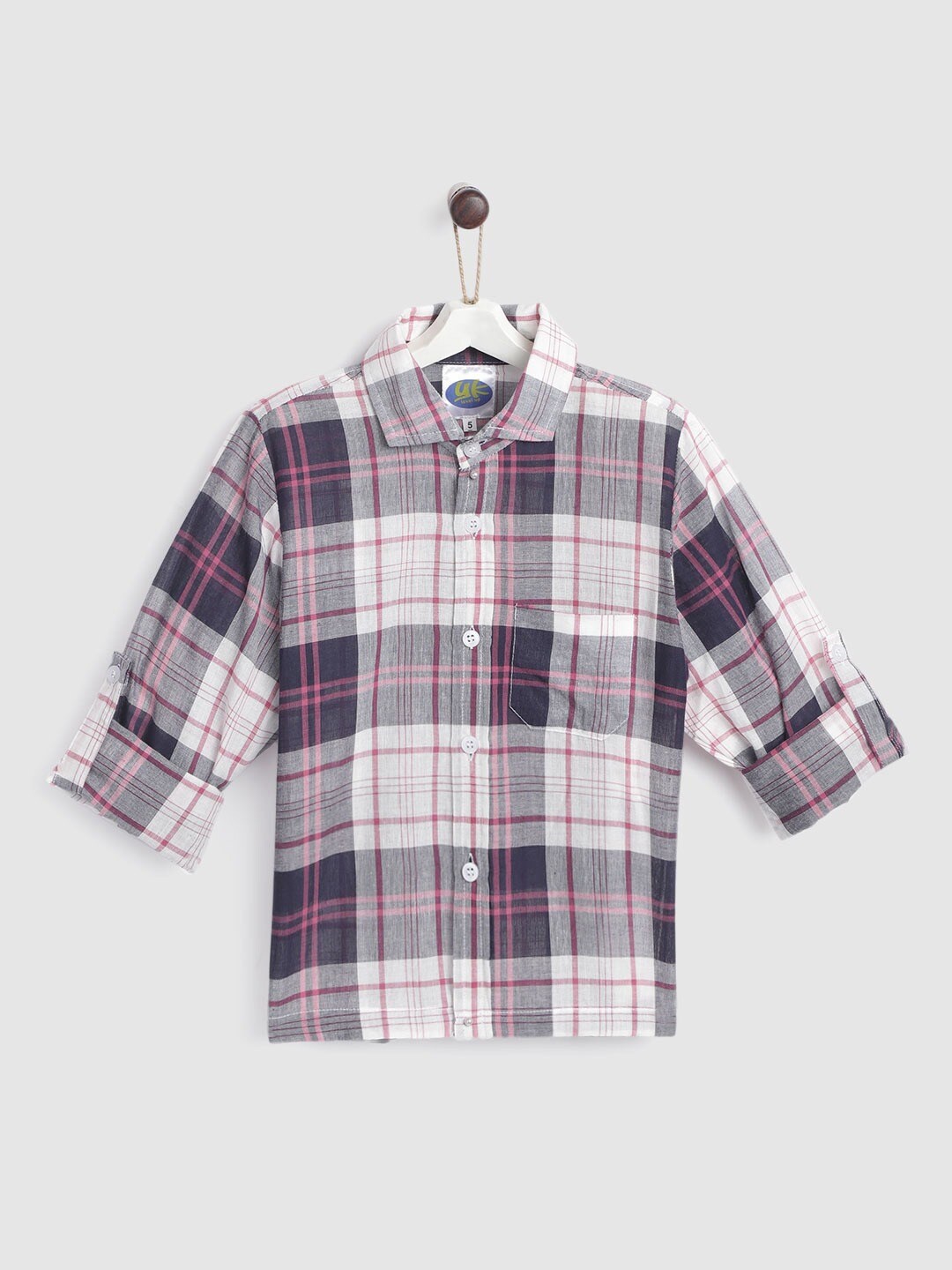 

YK Boys Multicoloured Tartan Checks Casual Shirt, Multi