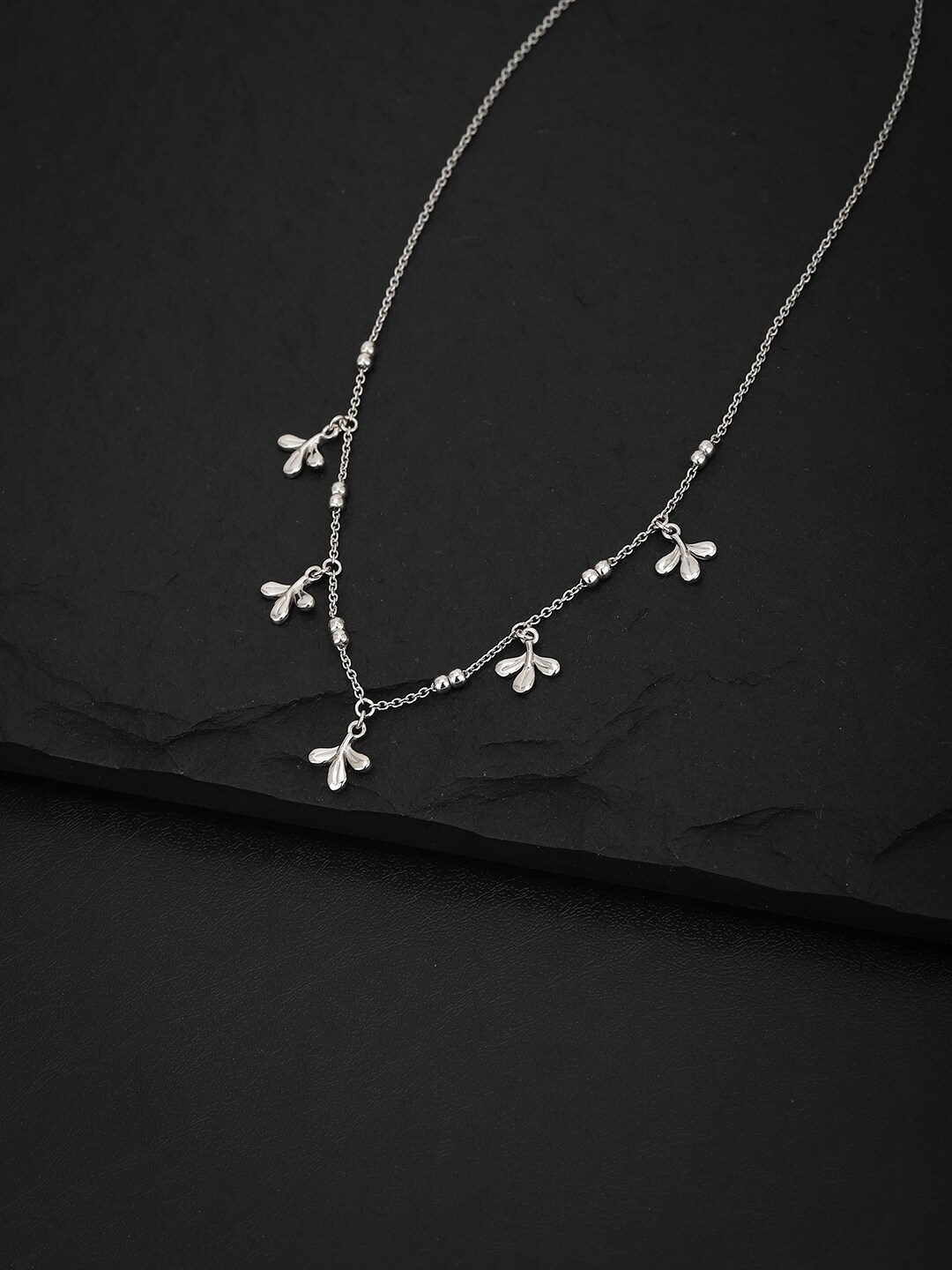 

VANBELLE Silver-Toned Sterling Silver Rhodium-Plated Necklace