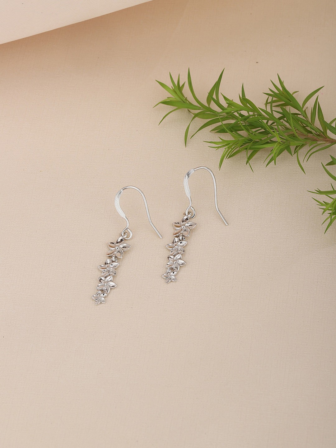 

VANBELLE 925 Sterling Silver Floral Drop Earrings