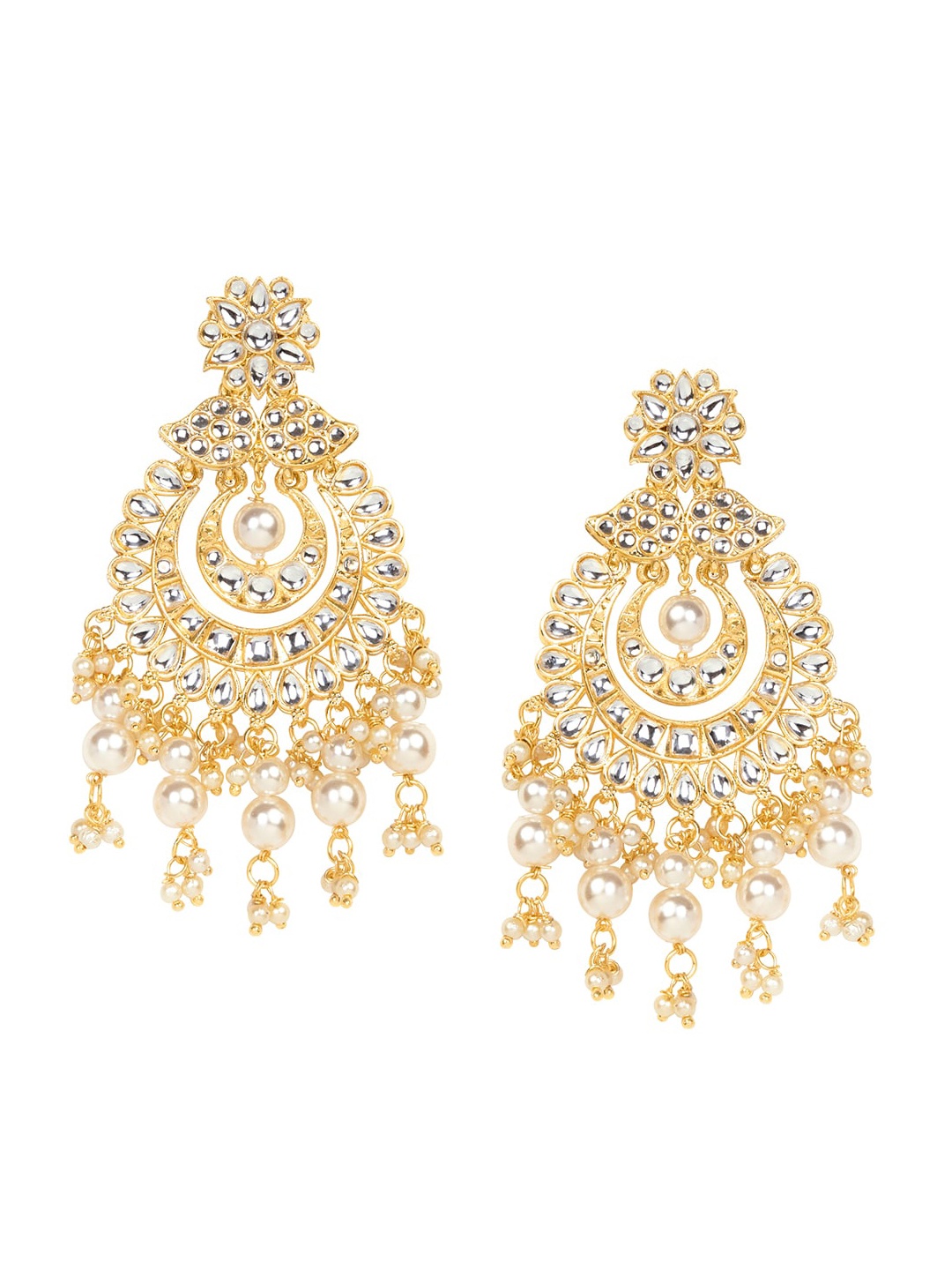 

INDYA Gold-Toned Classic Chandbalis Earrings
