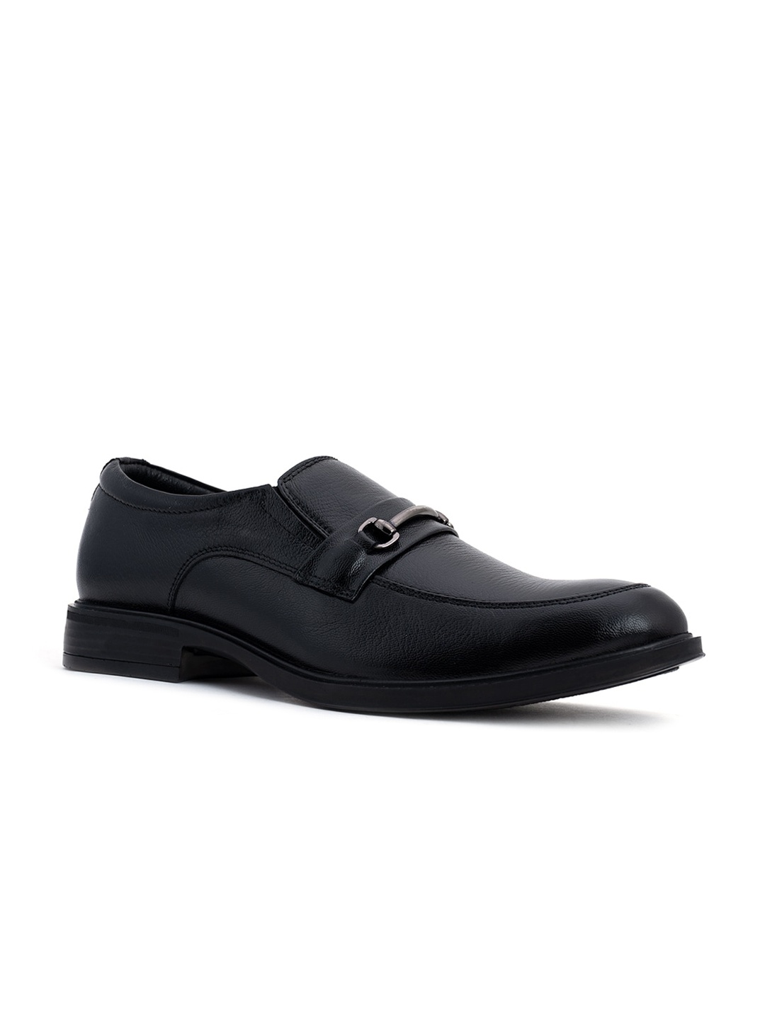 

Khadims Men Black Formal Slip-Ons