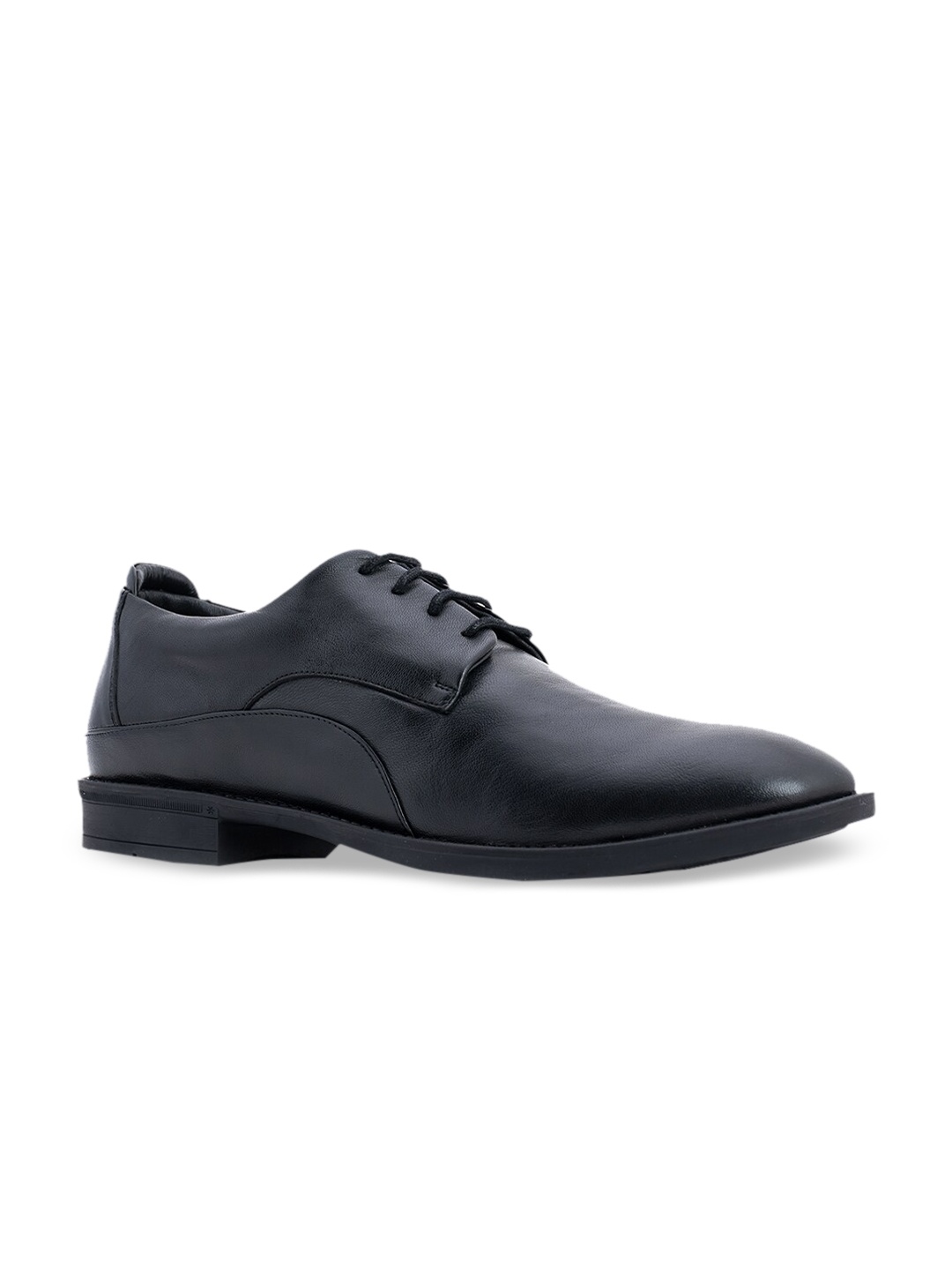 

Khadims Men Black Solid Formal Derbys
