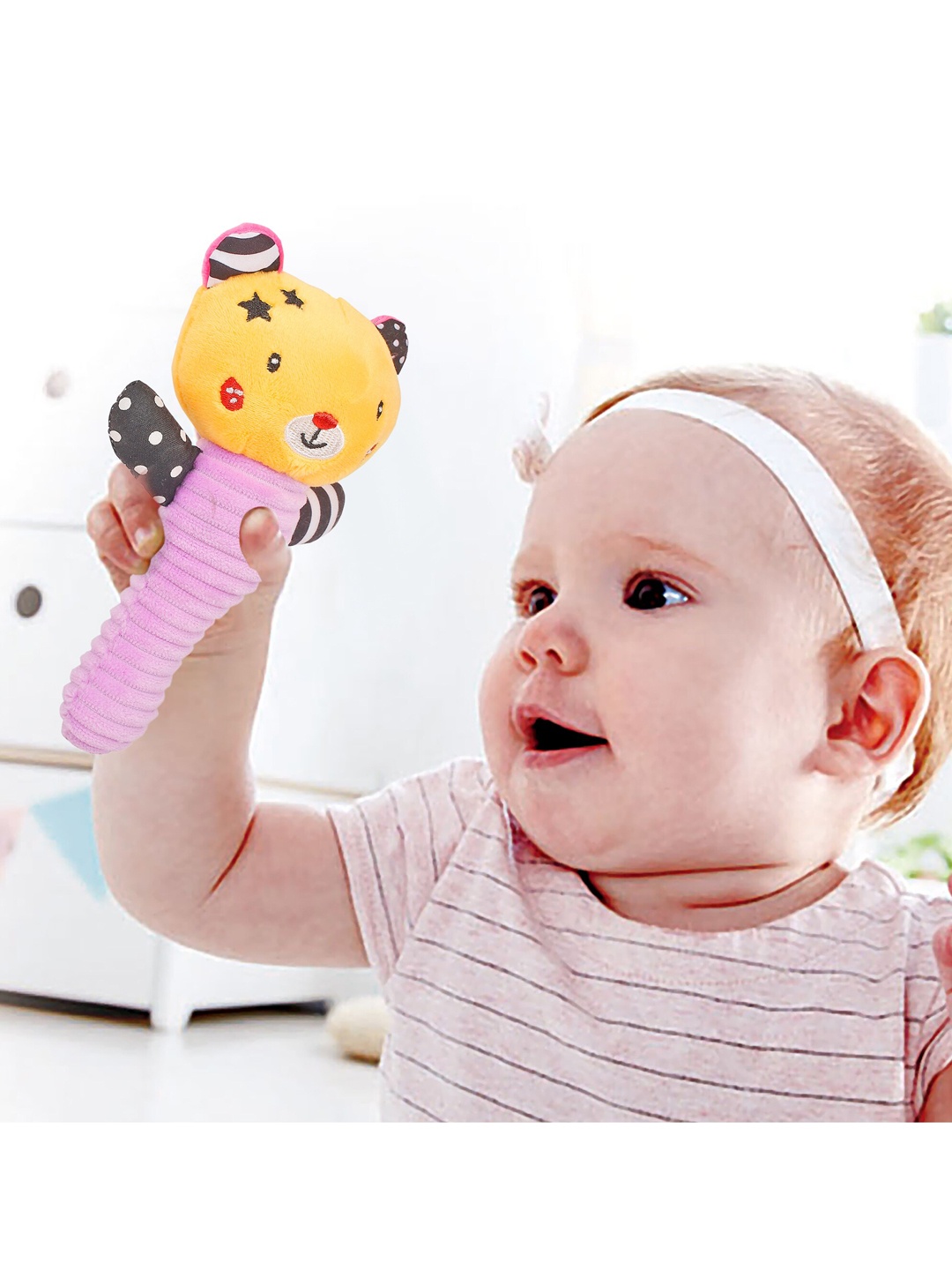 

Baby Moo Multicoloured Diva Handheld Rattle Toy, Multi