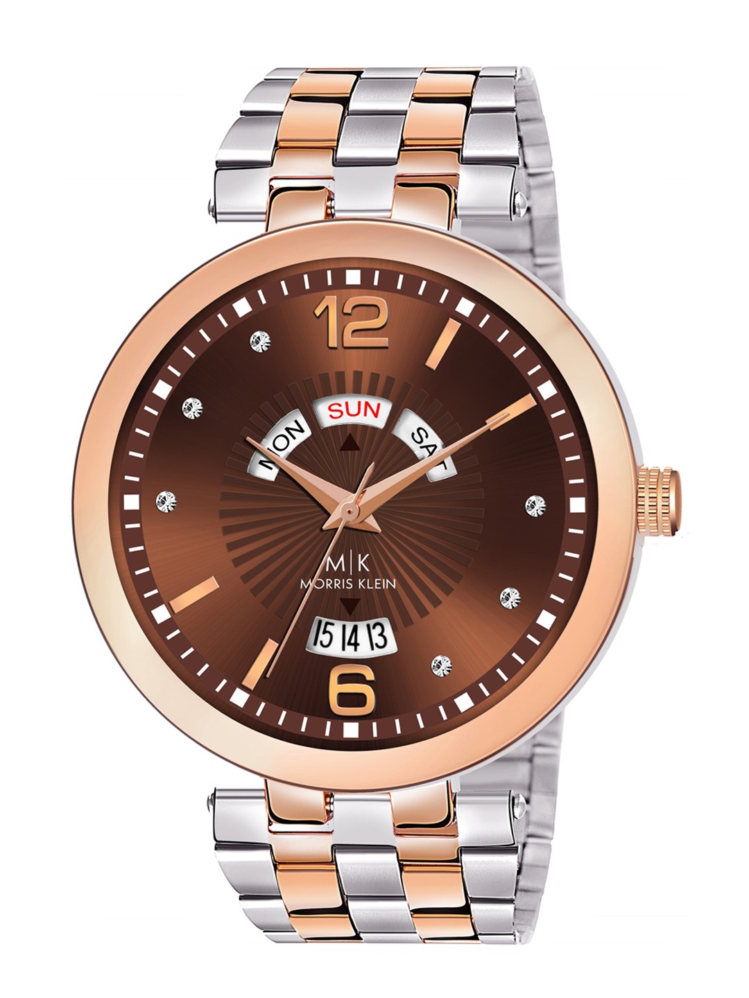 

MORRIS KLEIN Men Brown Dial & Stainless Steel Bracelet Style Straps Analogue Watch