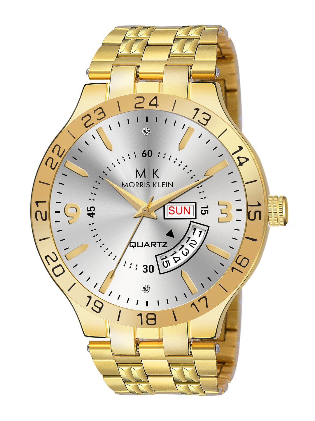 

MORRIS KLEIN Men Silver-Toned Stainless Steel Bracelet Style Straps Analogue Watch MK-1036