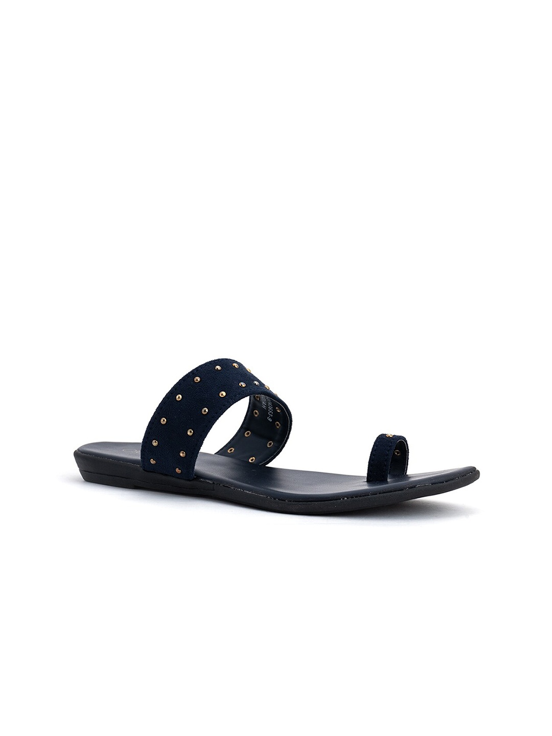 

Khadims Navy Blue Embellished One Toe Flats
