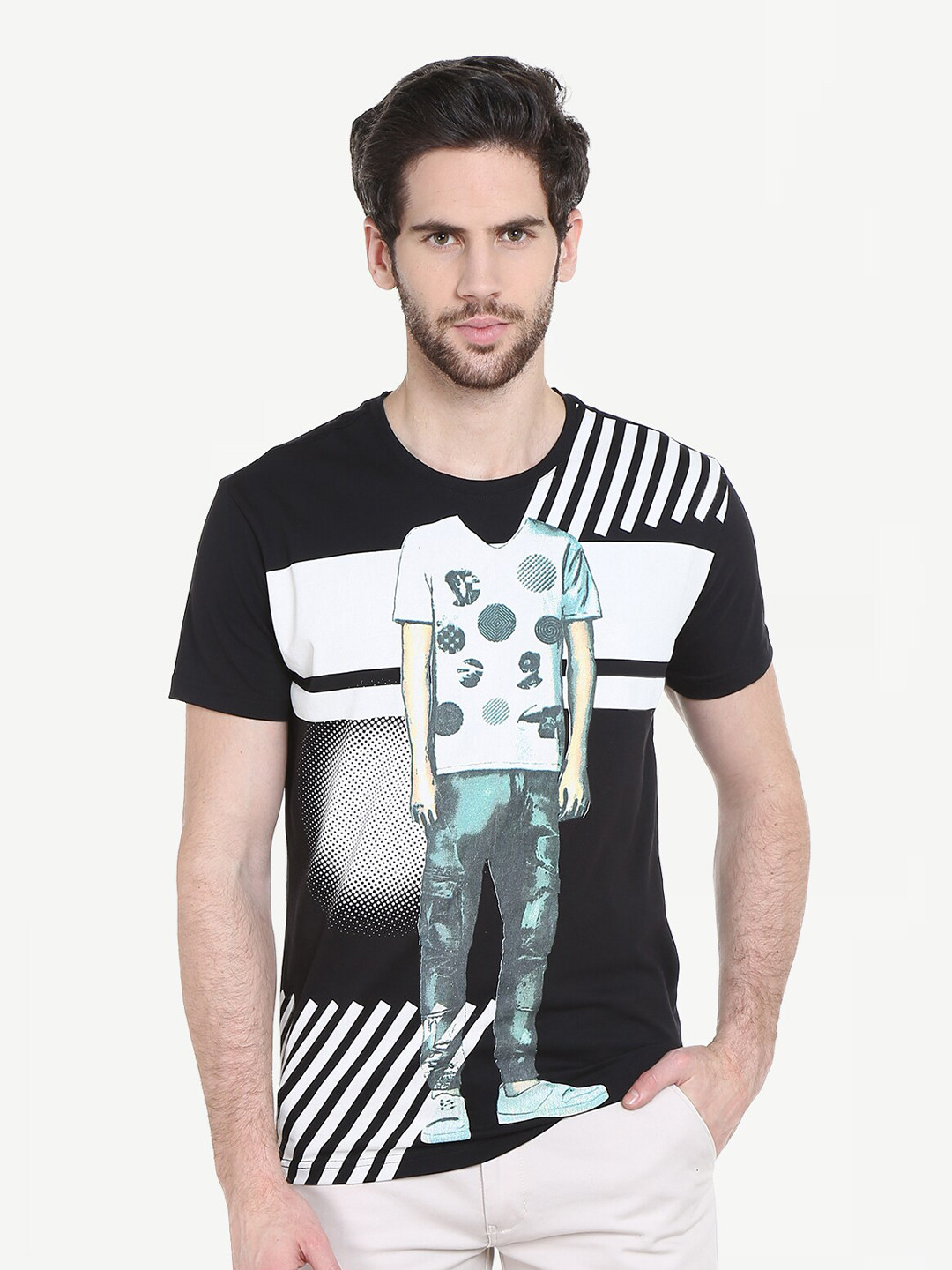 

Dream of Glory Inc Men Black Printed Monochrome Outdoor T-shirt