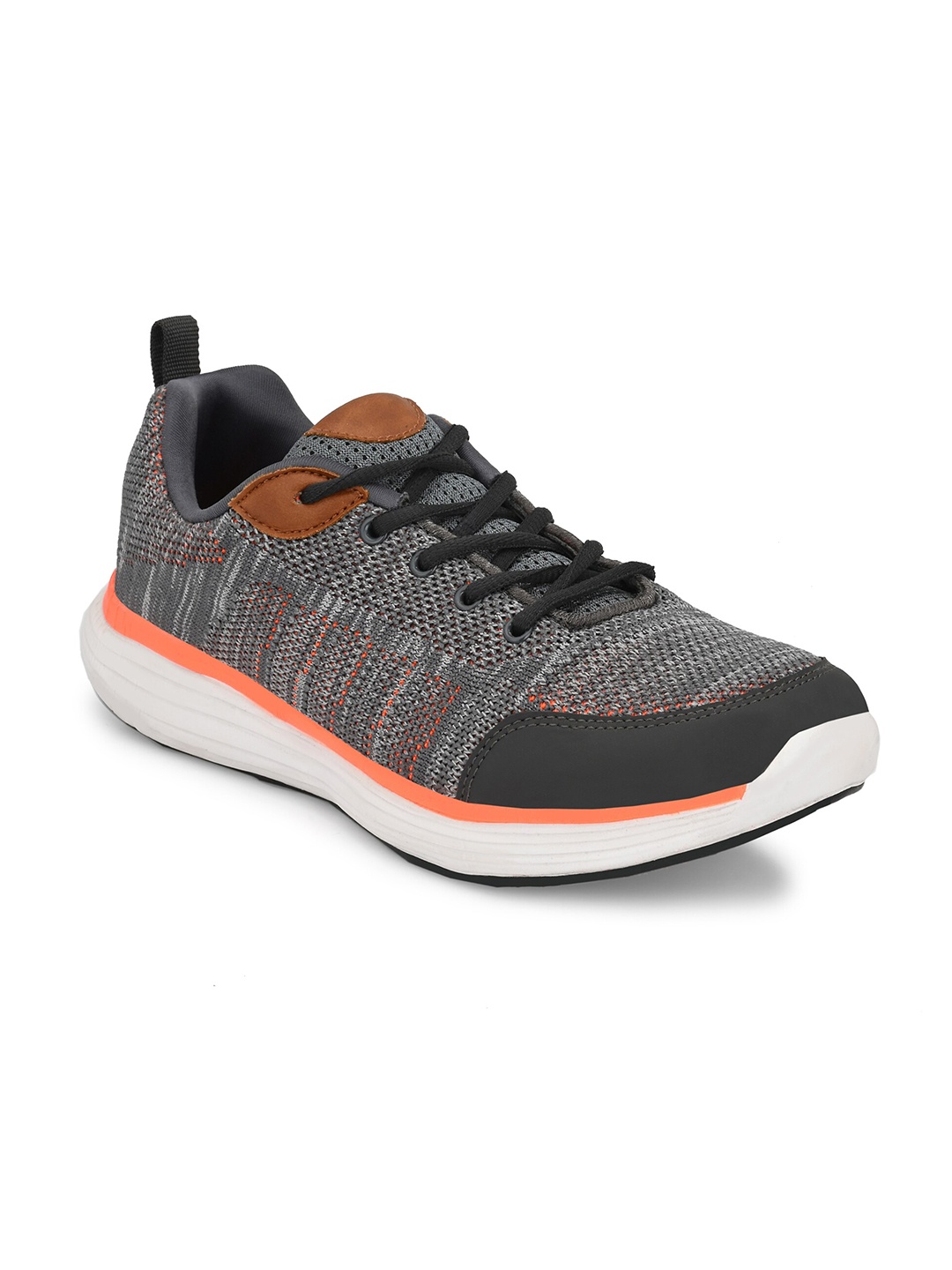 

OFF LIMITS Men Grey & Orange Mesh Running Shoes