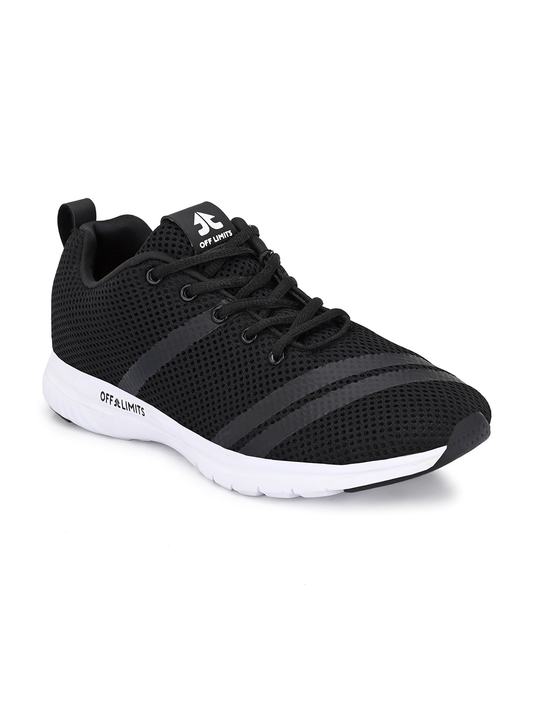 

OFF LIMITS Men Black Mesh Running Non-Marking Shoes