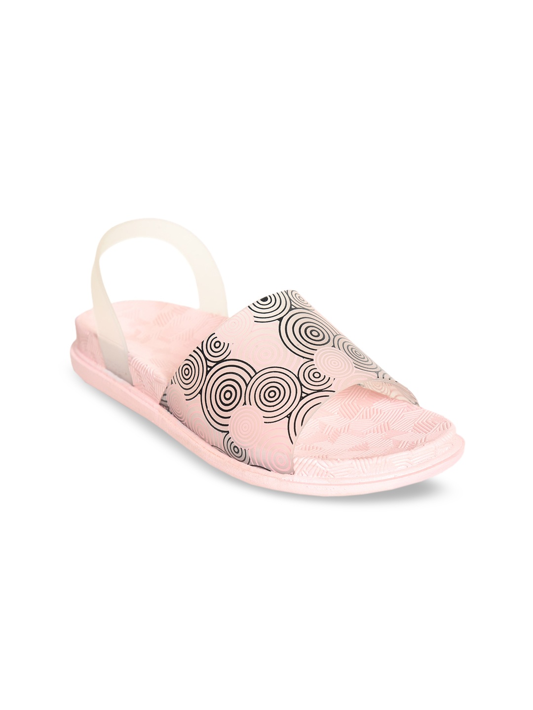 

Ajanta Women Pink Printed Open Toe Flats