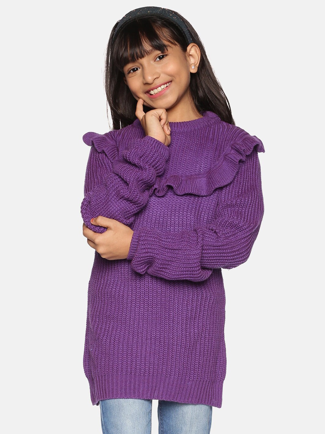 

DAiSY Girls Violet Longline Pullover
