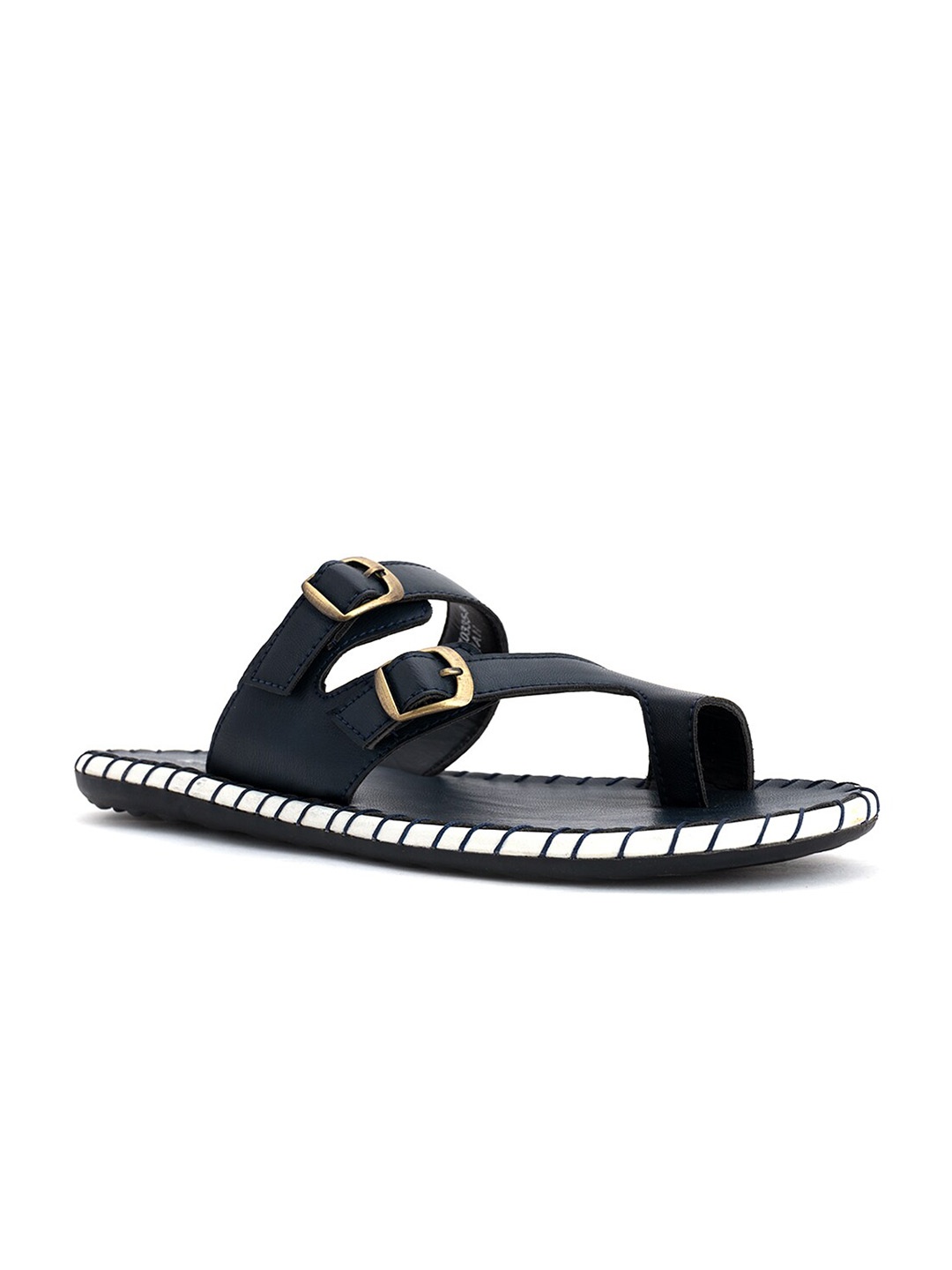 

Khadims Men Navy Blue Solid Comfort Sandals