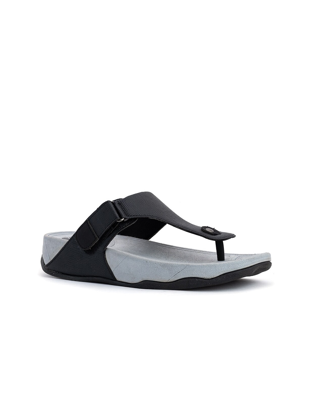 

Khadims Men Black & Grey Rubber Slip-On