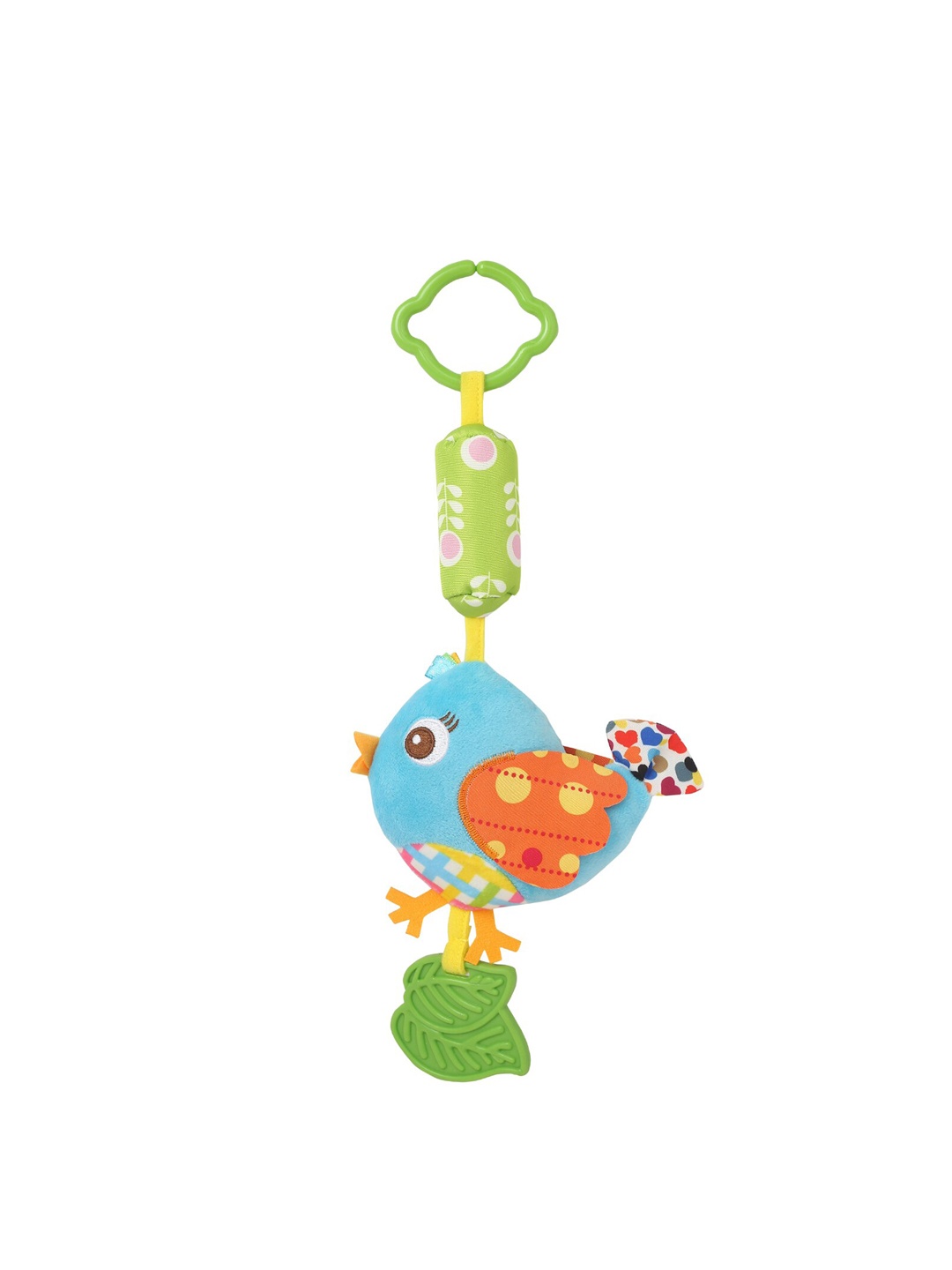 

Baby Moo Kids Blue & Green Chirpy Birdy Hanging Musical Toy Wind Chime With Teether