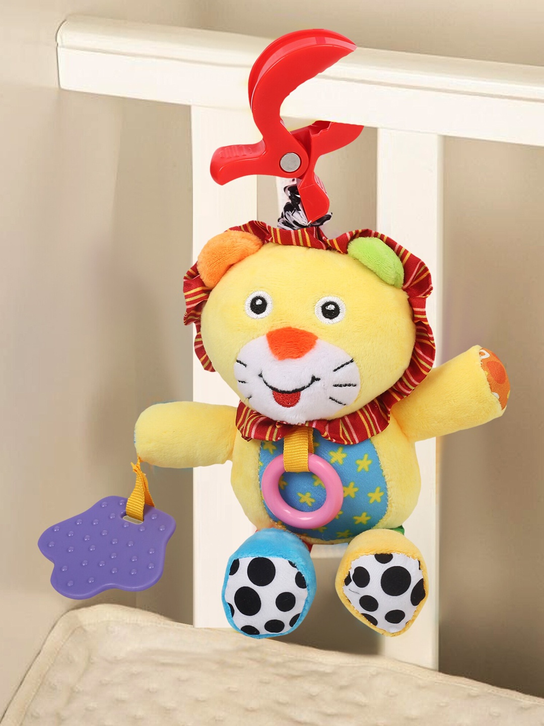 

Baby Moo Kids Yellow & Blue Lion Soft Pulling Toy