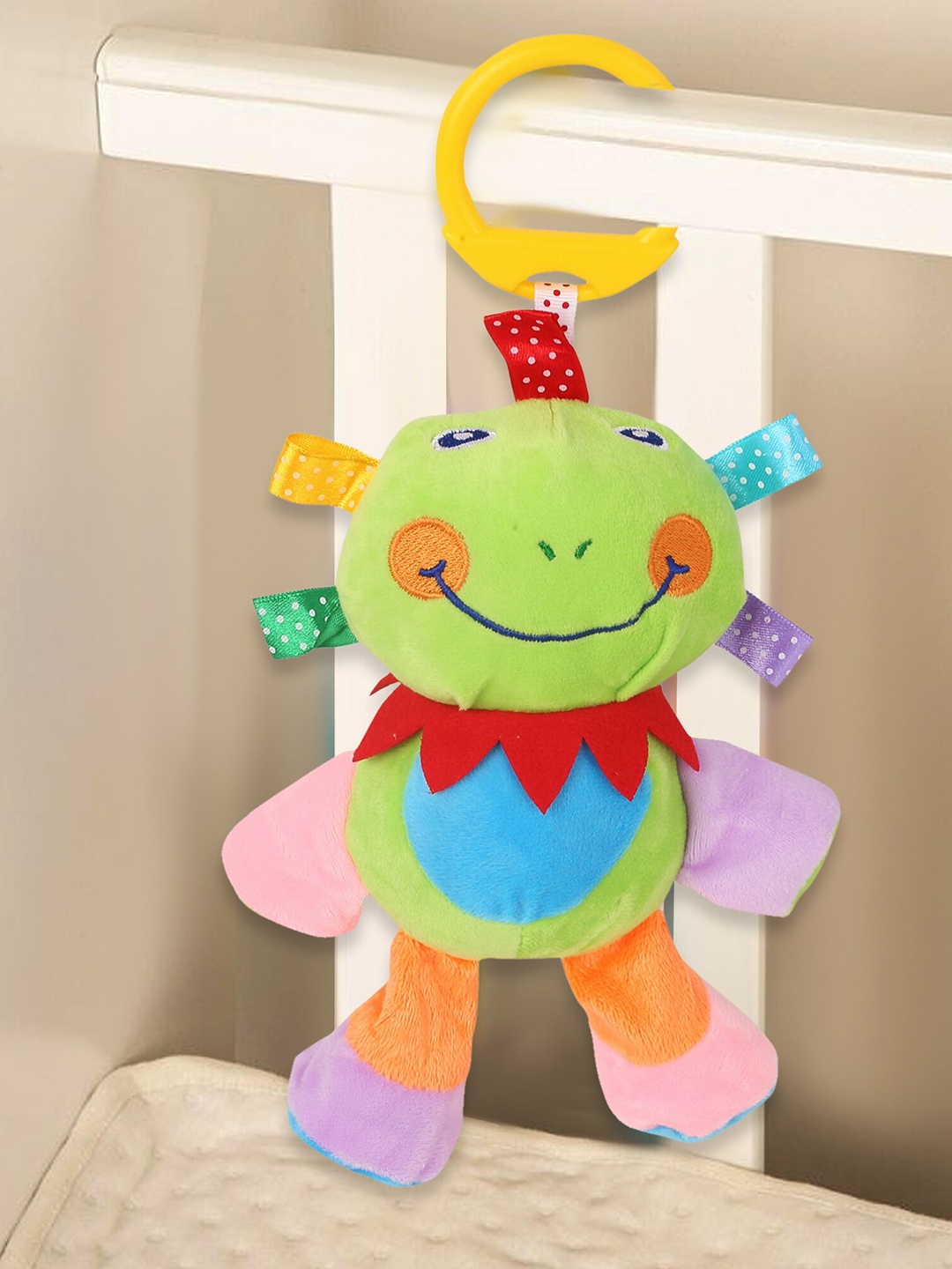 

Baby Moo Kids Green & Pink Froggy Hanging Pulling Toy