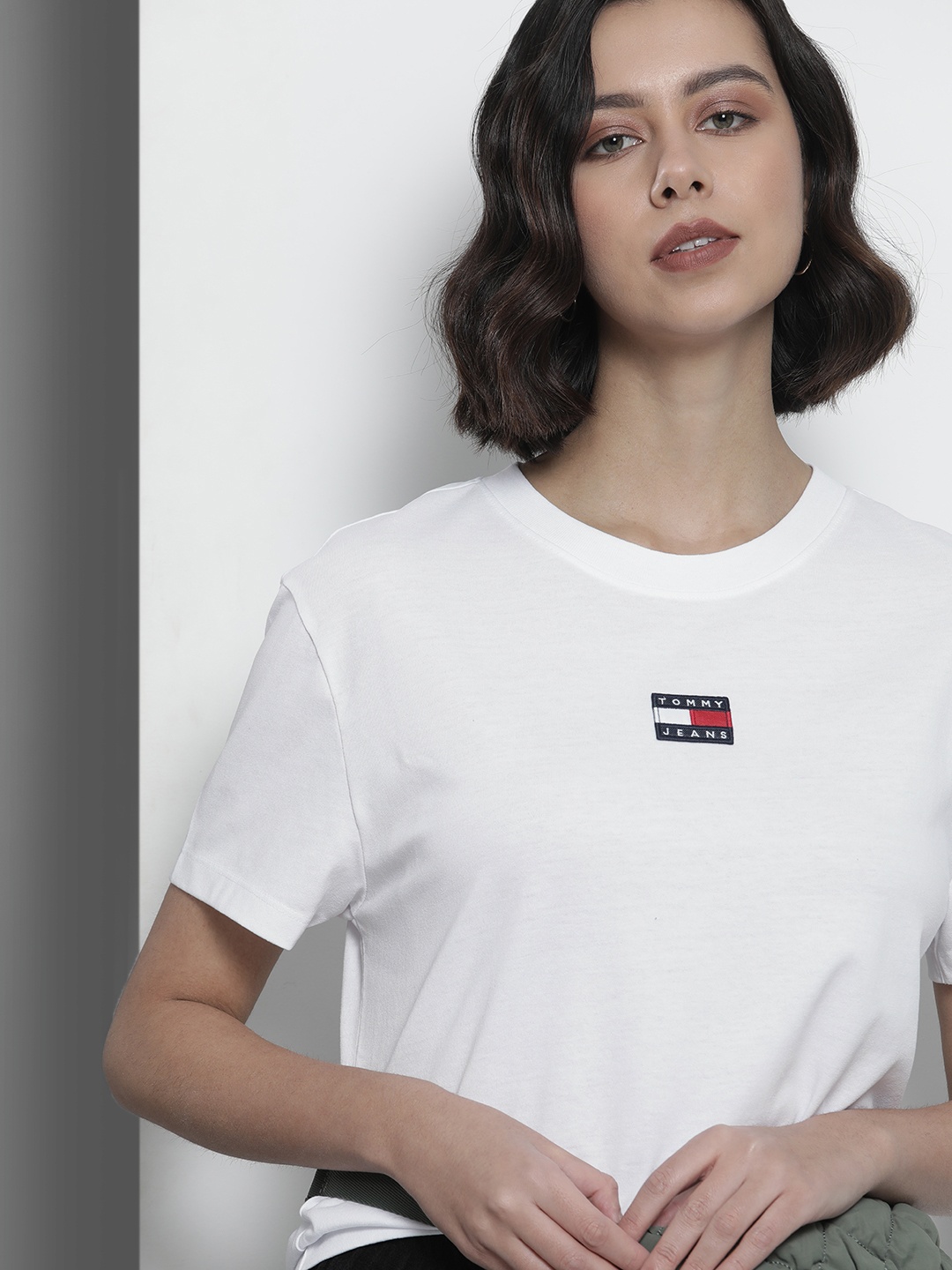 

Tommy Hilfiger Women White Brand Logo T-shirt