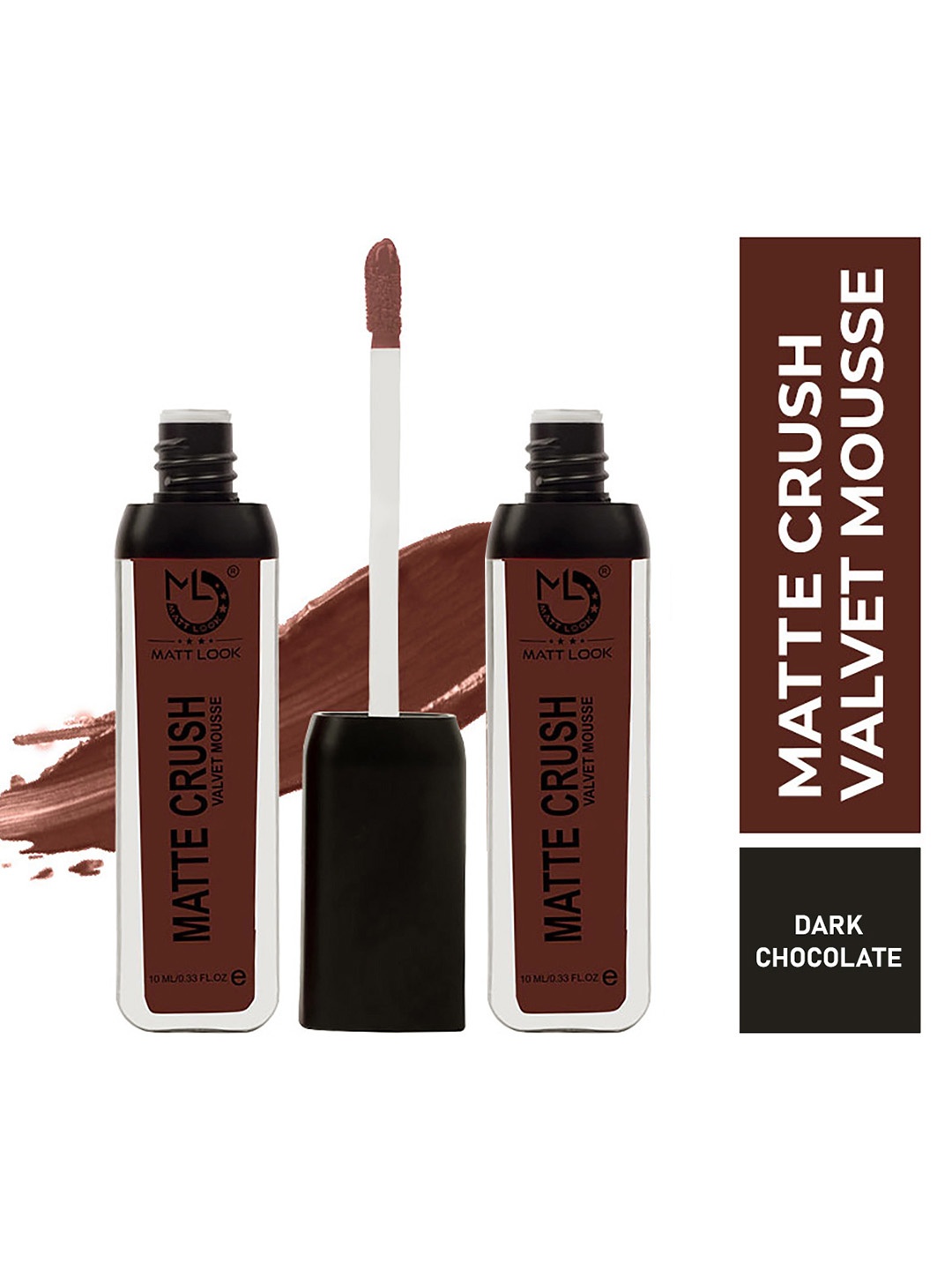 

MATTLOOK Women Coffee Brown Matte Crush Velvet Mousse Lipstick (Pack of 2)