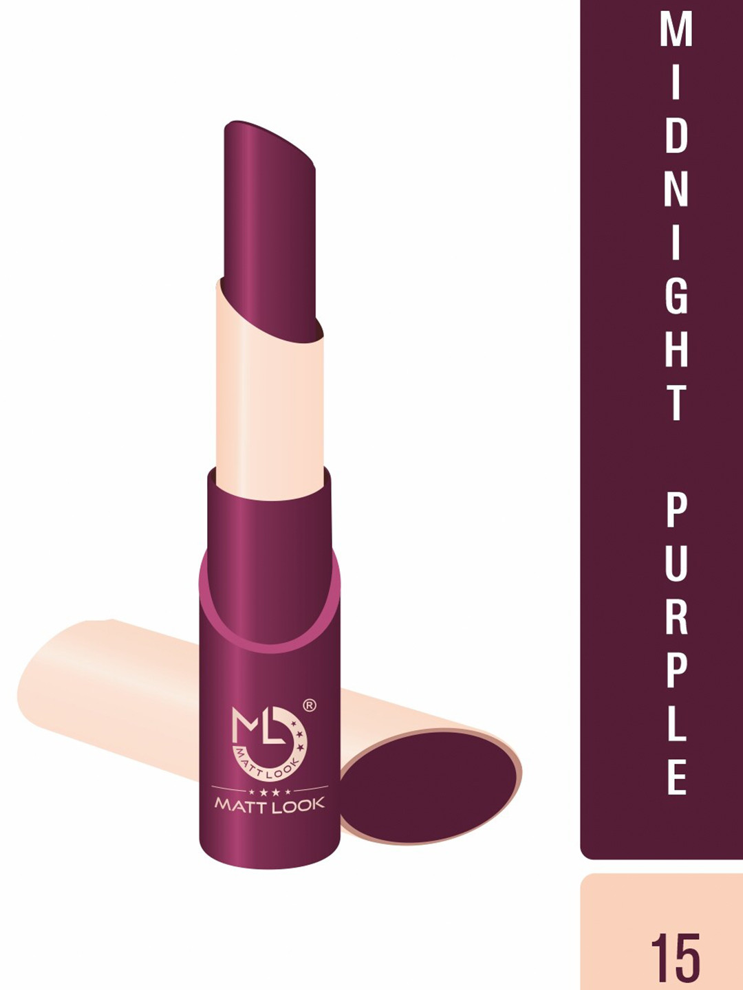 

MATTLOOK Women Vivid Matte Lipstick Midnight Purple 3.8 Gm