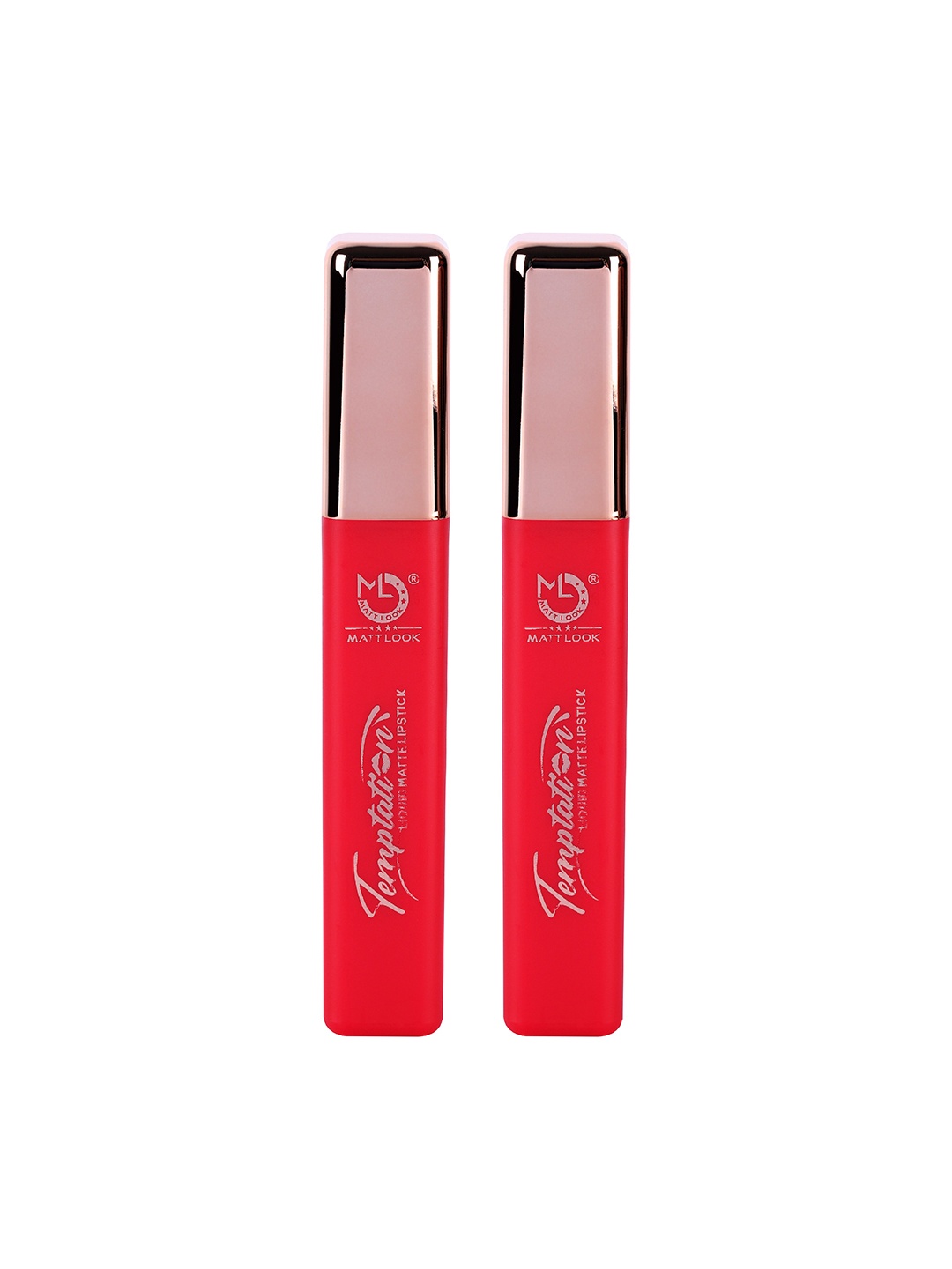 

Matt look Lip Makeup Temptation Liquid Matte Lipstick-Paint Red 5ml (Pack of 2)