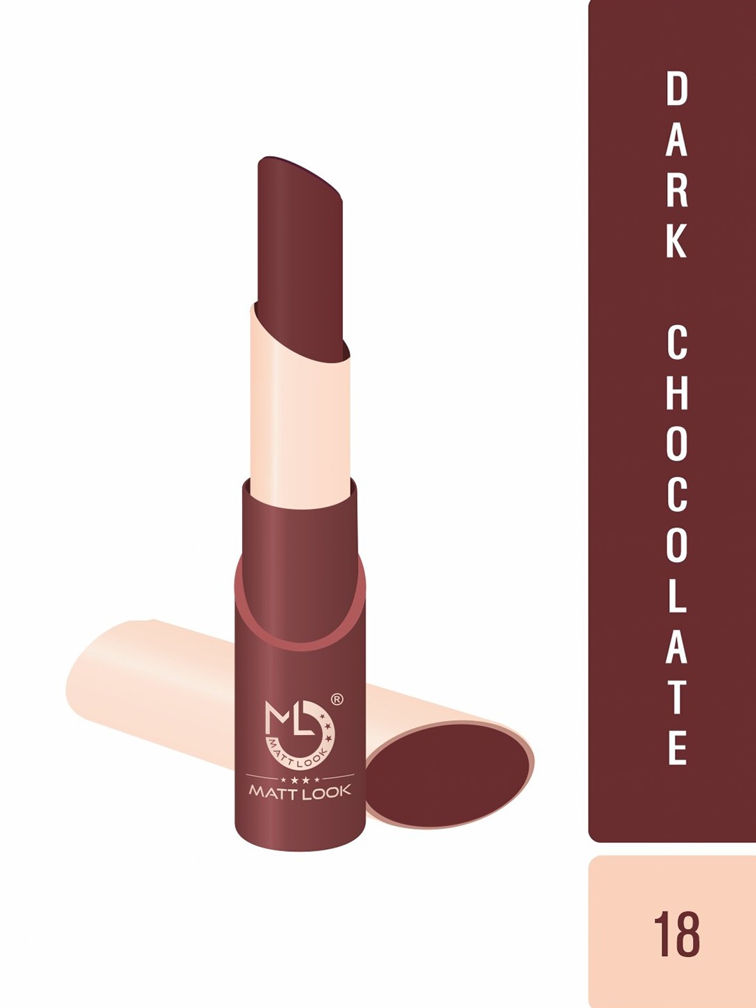 

MATTLOOK Women Brown Vivid Matte Lipstick Dark Chocolate