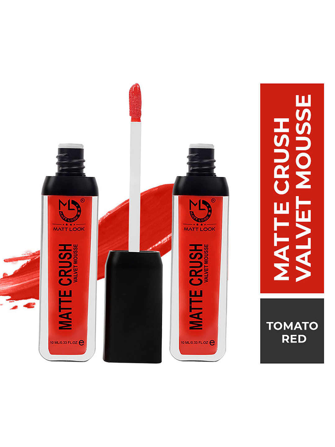 

MATTLOOK Matte Crush Velvet Mousse Lipstick - Tomato Red (Pack of 2)