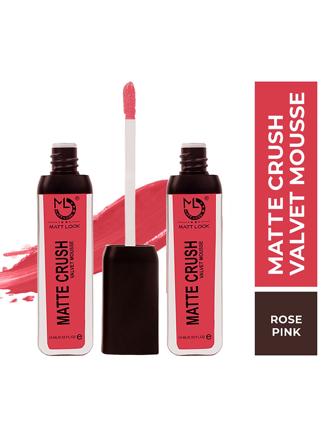 

MATTLOOK Matte Crush Velvet Mousse Lipstick-Rose Pink (Pack of 2)