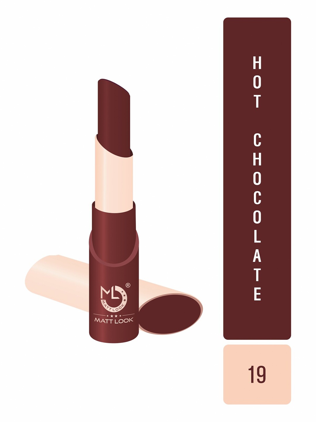 

MATTLOOK Vivid Matte Lipstick - 19 Hot Chocolate, Brown