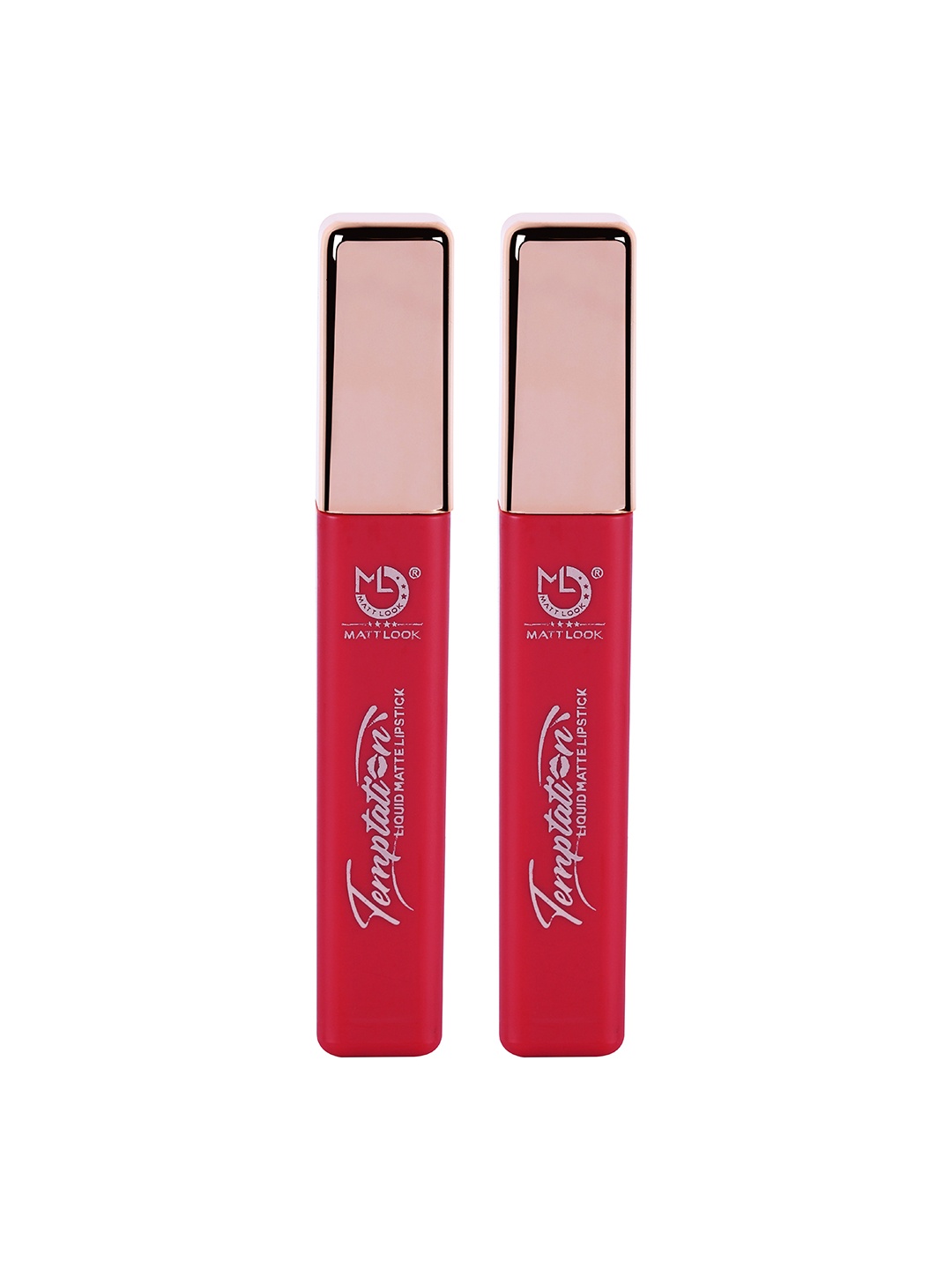 

Matt look Lip Makeup Temptation Liquid Matte Lipstick - Cherryv Berry (Pack of 2), Pink