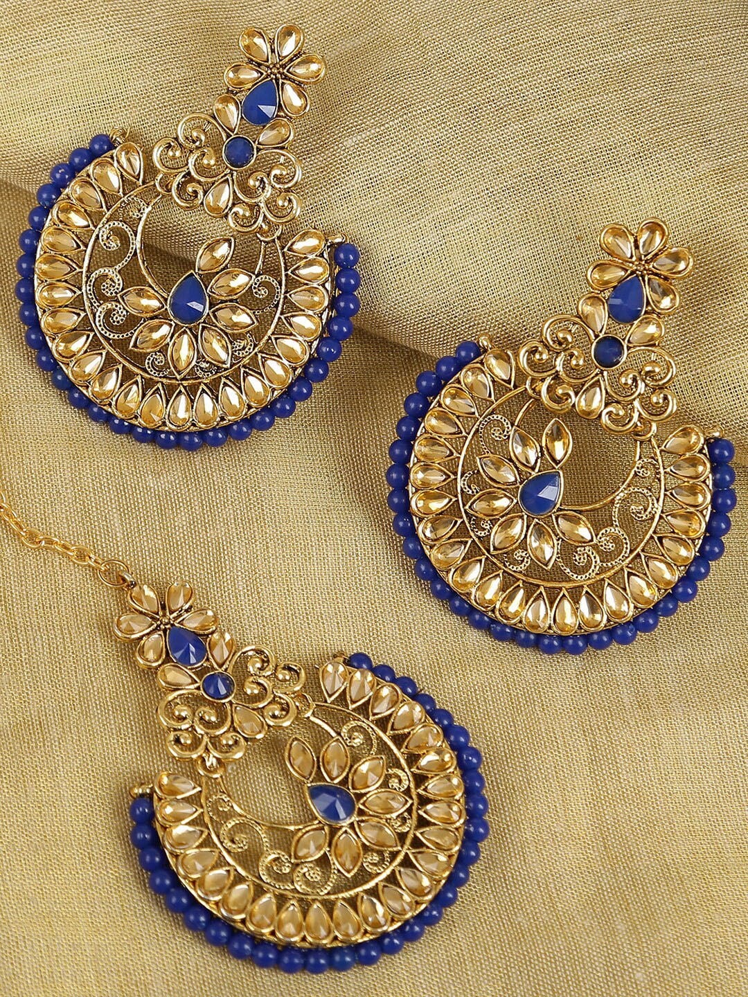 

LIVE EVIL Gold-Plated & Blue Jewellery Set