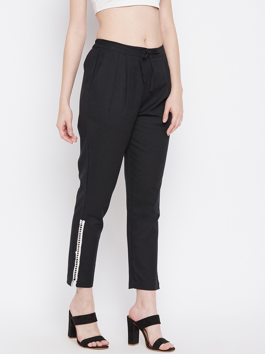 

WineRed Women Black Trousers