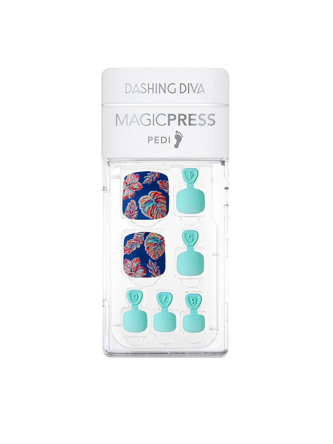 

Dashing Diva Women Blue & Sea Green Magicpress Paisley Dress Pedicure Set
